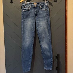 MOTHER The Looker Women's Faded Blue Skinny Jeans